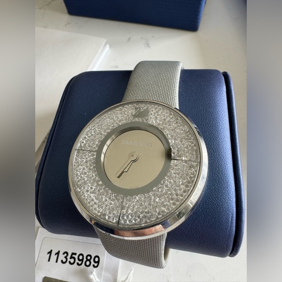 Swarovski Crystalline Silver Dial Stainless Steel Quartz Ladies Watch - Picture 5 of 7